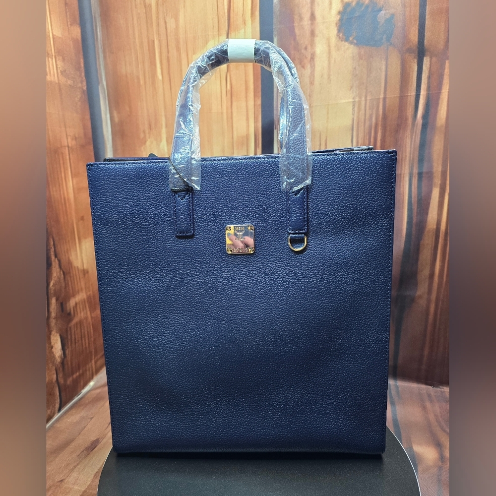 MCM Navy Blue Women's Tote Bag
